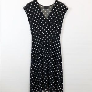 🍁3/$20🍁 Black and White Polka Dot Midi Dress